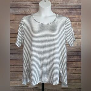 Botanique Gray Textured Top - Size 1X